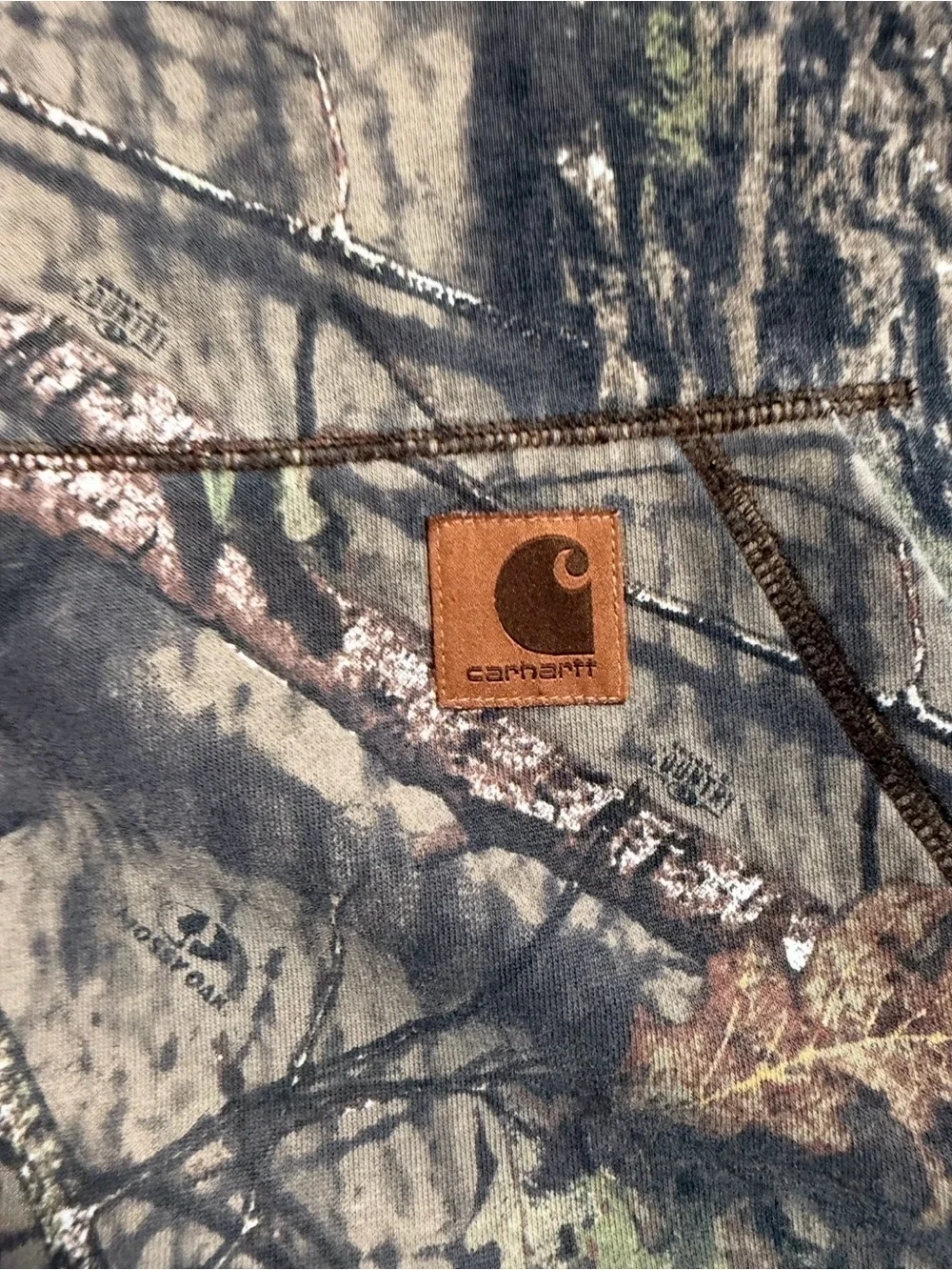 Carhartt Kids Camo Hoodie Realtree Orange Logo Size M (10-12)